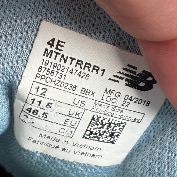 New Balance FuelCore Nitre Gray Lime Trail Running Shoes MTNTRRR1 Men's Size 12 - Picture 10 of 11